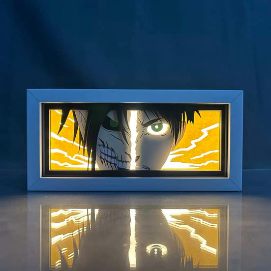 Serangan pada Titan Eren Titan Anime Light Box oleh Myanimelightbox, dihidupkan dengan cahaya bilik ambien