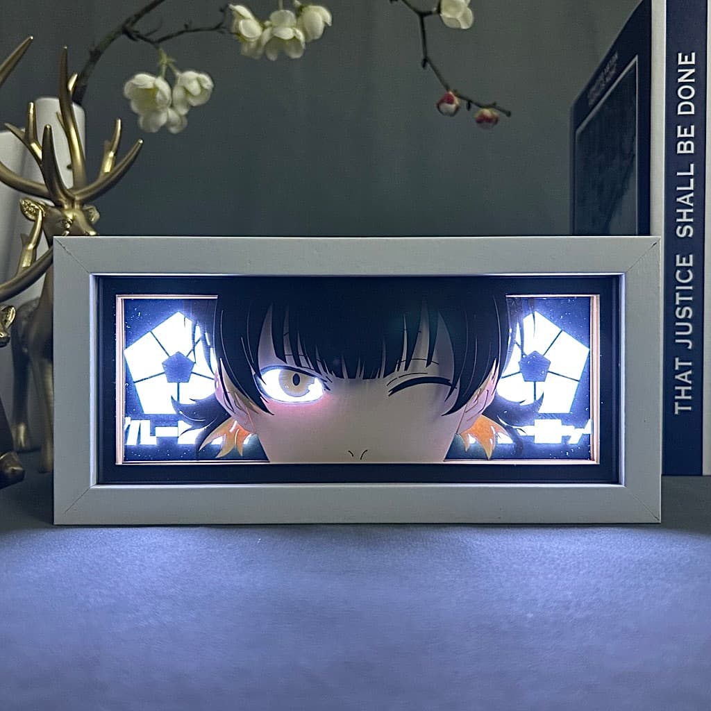 Blue Lock Bachira Anime Light Box من Myanimelightbox ، تم تشغيله مع ضوء الغرفة المحيطة