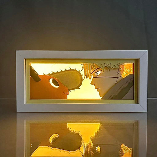 Kotak Cahaya Anime Manji Manji oleh Myanimelightbox, dihidupkan dengan cahaya bilik ambien