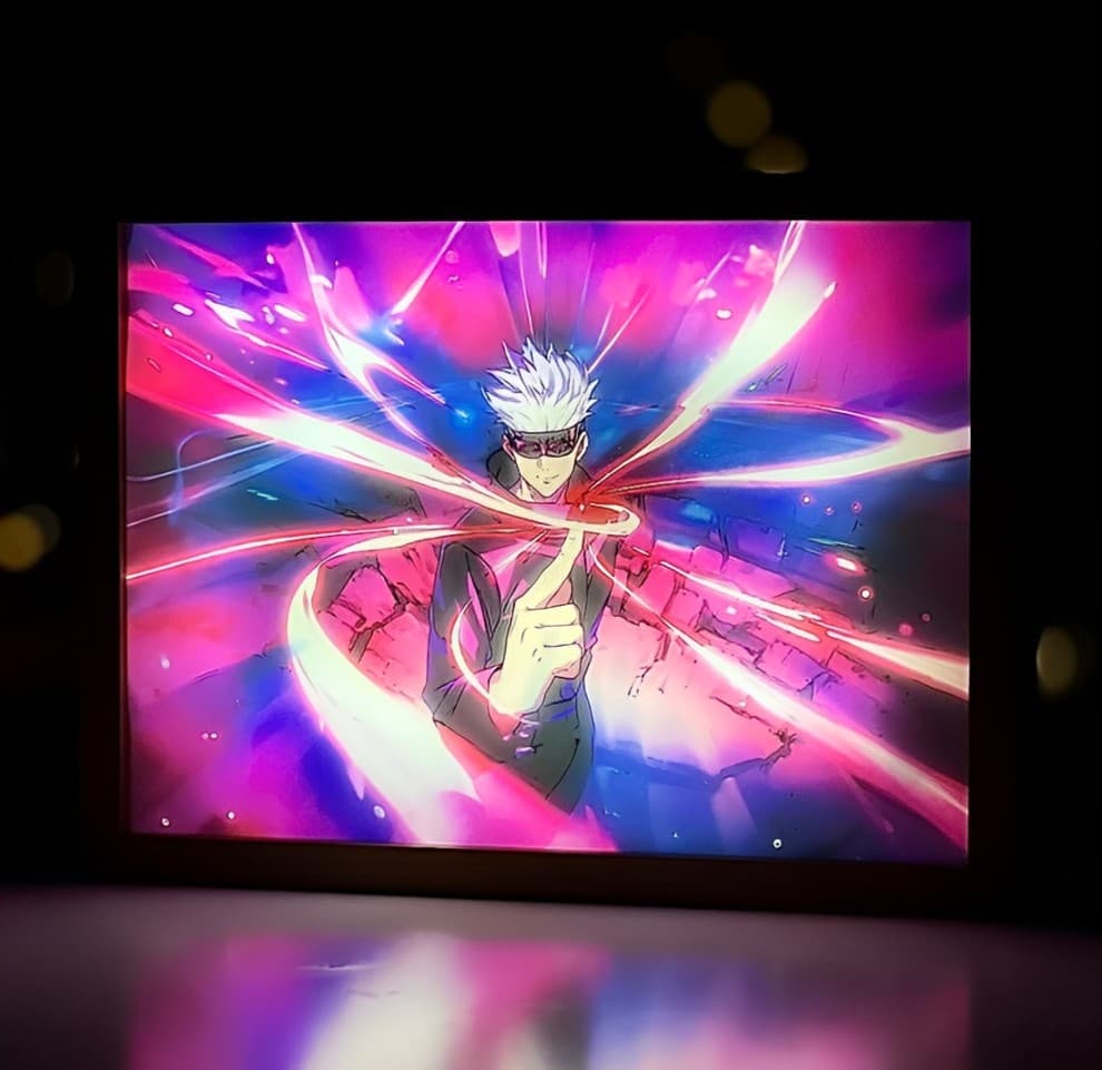 Jujutsu Kaisen Gojo Unlimited Void Anime Light Frame