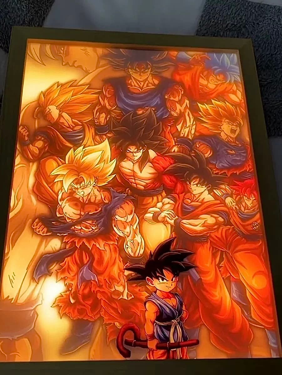 Dragon Ball Z III Goku Light Frame Decor