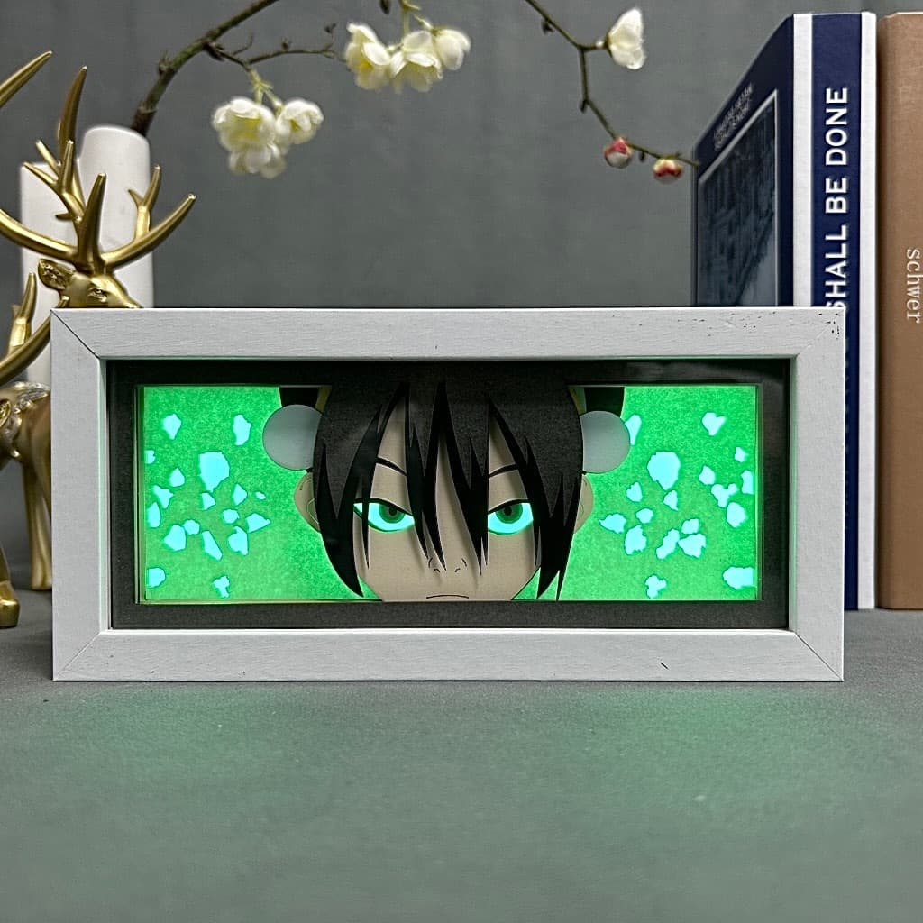 Last airbender Toph anime light box by MyAnimeLightbox, turned on with ambient room light