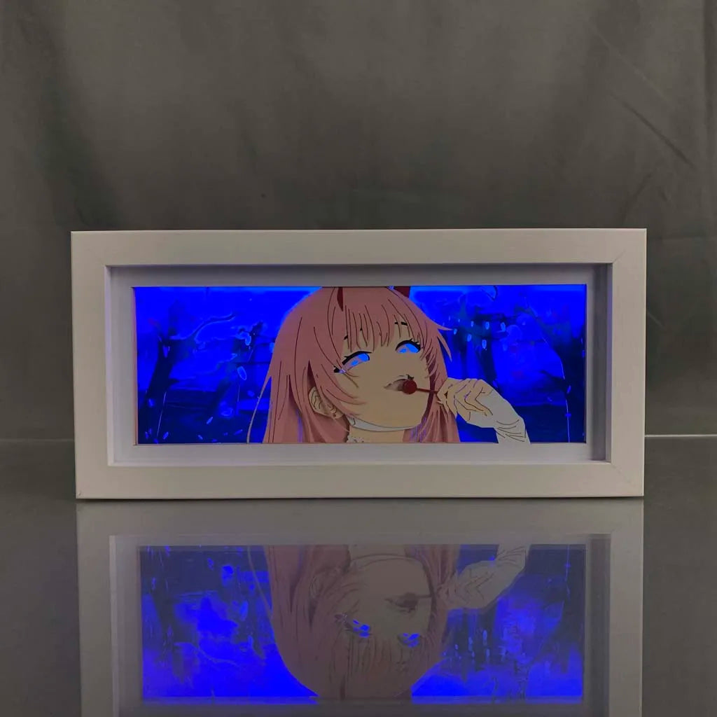 Blue Led Zero Two Anime Light Box - chérie dans l'idée cadeau Franxx