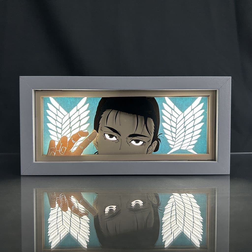 Ataque ao Titan Eren Anime Light Box by MyanimelightBox, ligado com luz da sala ambiente