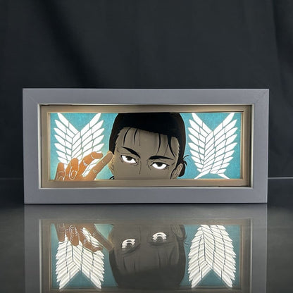 Ataque ao Titan Eren Anime Light Box by MyanimelightBox, ligado com luz da sala ambiente