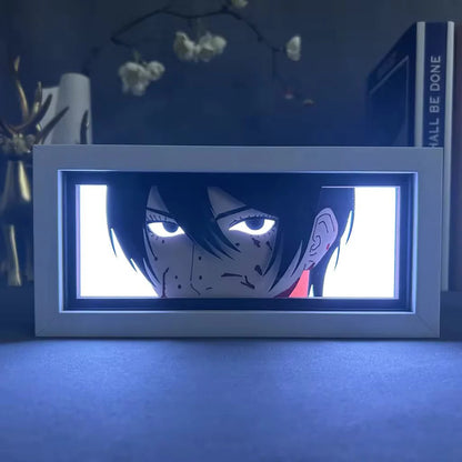 Ataque ao Titan Mikasa Anime Light Box by MyanimelightBox, ligado com luz da sala ambiente