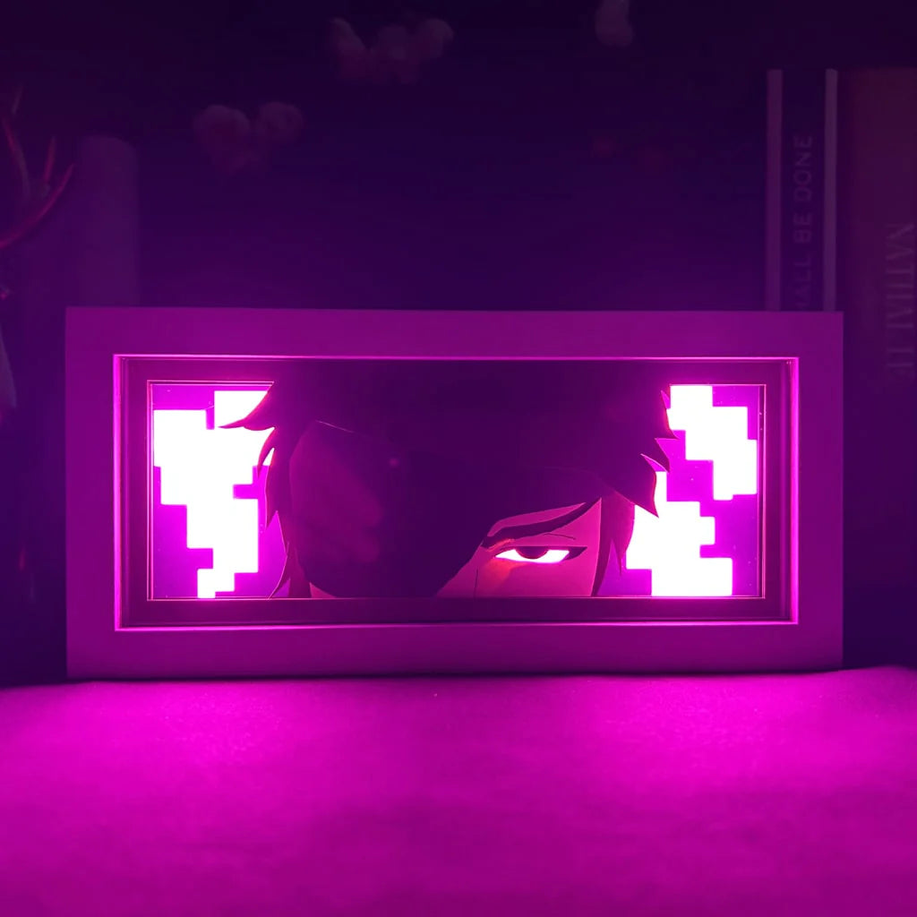 Bleach Aizen Anime Light Box van MyanimelightBox, gloeiend in donkere kamer, dramatische verlichting