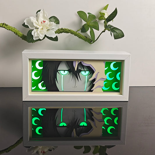Bleach Ulquiorra Anime Light Box oleh Myanimelightbox, dihidupkan dengan cahaya bilik ambien
