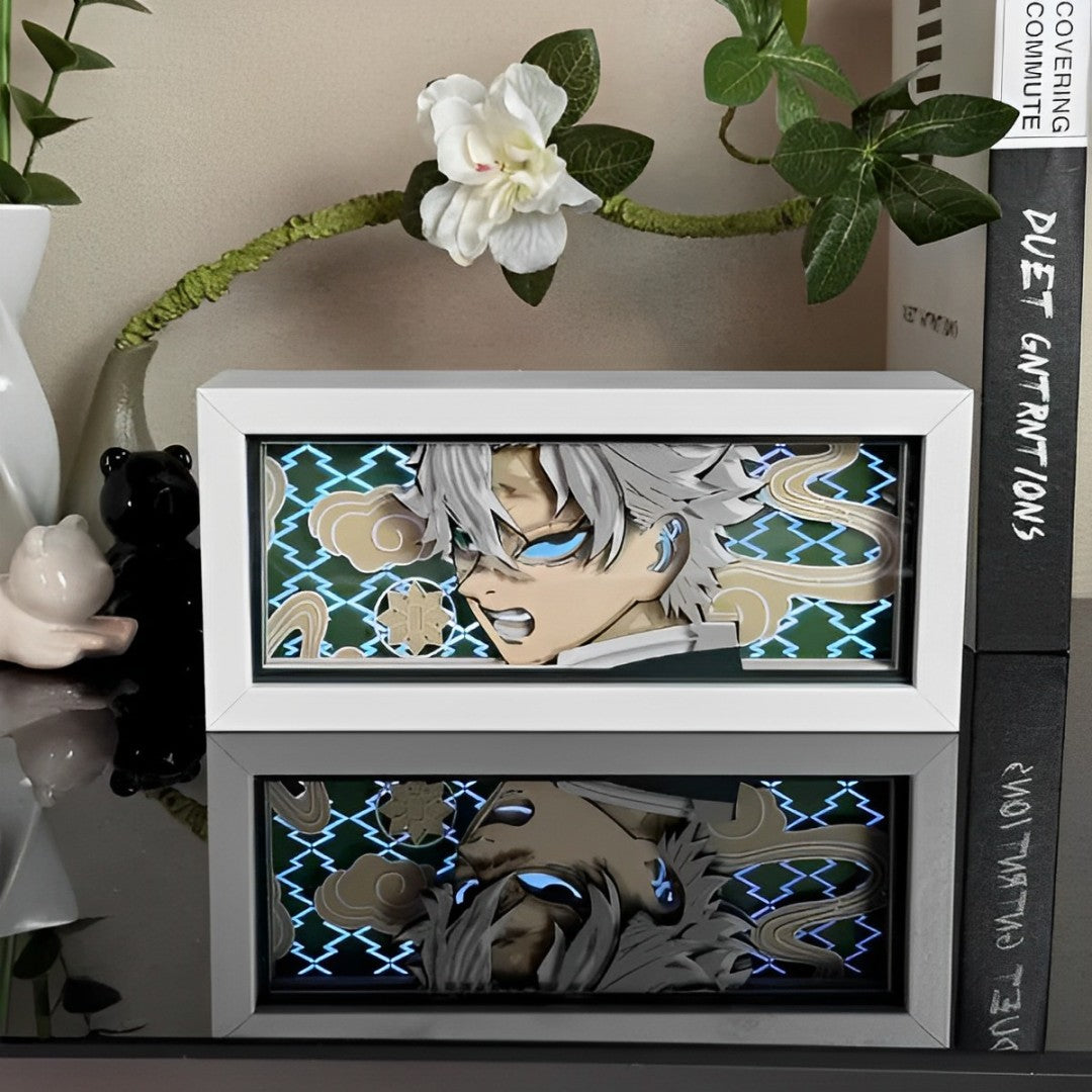Démonový zabiják Sayemi Anime Light Box zářící se světlem, světla pokoje viditelná, myanimelightbox