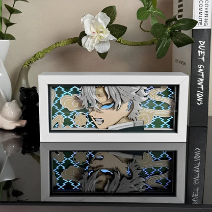 Démonový zabiják Sayemi Anime Light Box zářící se světlem, světla pokoje viditelná, myanimelightbox