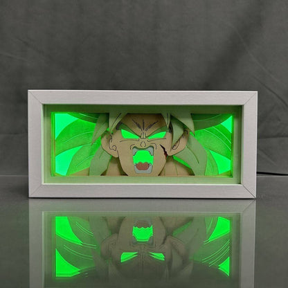 Dragon Ball z Broly Anime Light Box zářící se světlem, světla pokoje viditelná, u Myanimelightbox