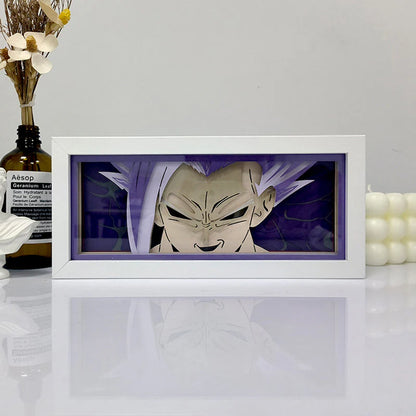 Dragon Ball Z Gohan Beast Anime Light Box by Myanimelightbox, dipaparkan, dalam bingkai putih dengan latar belakang hiasan