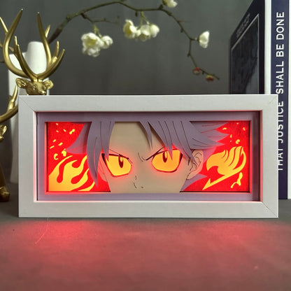 Fairy Tail Natsu Anime Light Box oleh Myanimelightbox, dihidupkan dengan cahaya bilik ambien

