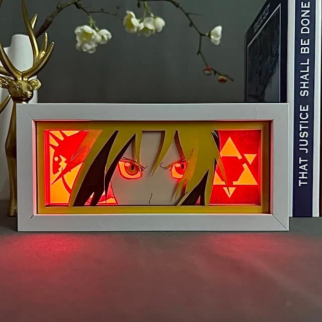 المعدن الكامل الكيميائيون إدوارد أنمي بوكس ​​من Myanimelightbox ، تم تشغيله مع ضوء الغرفة المحيطة