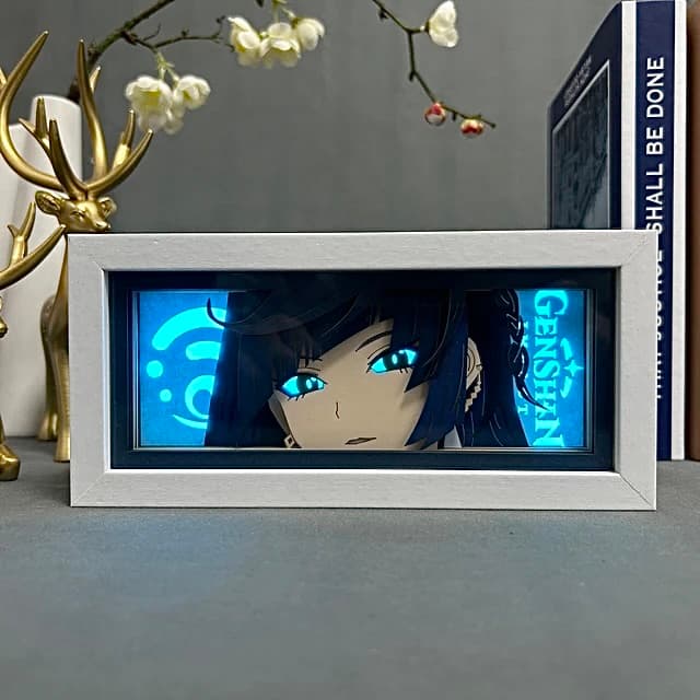 Genshin Impact Yelan Anime Light Box van MyanimelightBox, ingeschakeld met omgevingslicht