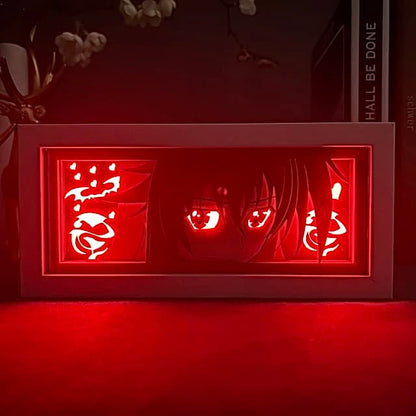 Kotak cahaya anime dxd sekolah menengah menyala di bilik gelap, kesan bercahaya oleh myanimelightbox

