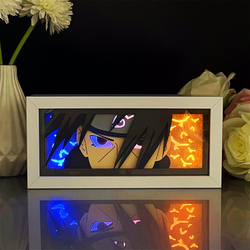 Anbu Itachi Light Box Special Edition featuring dual-tone LED lighting, highlighting Itachi Uchiha's iconic appearance from Naruto.