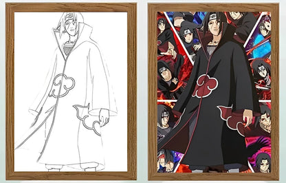 Itachi Akatsuki Anime LED Light Frame Decor