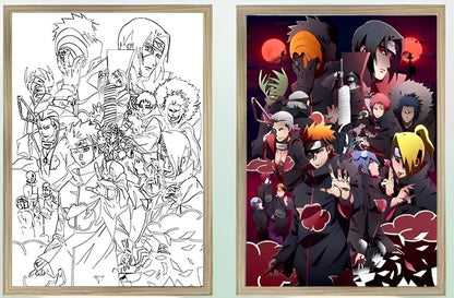 Naruto Akatsuki Anime LED Light Frame Decor