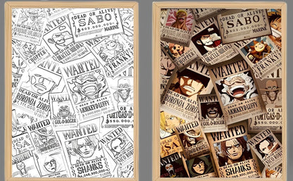 One Piece Wanted Poster Light Frame | My Anime Light Box