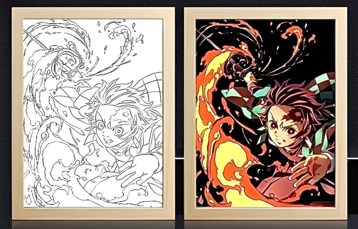 Demon Slayer Tanjiro LED Frame Collectible Decor