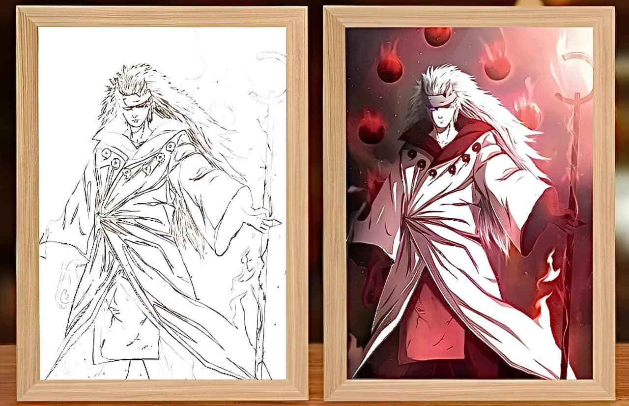 Madara 10 Tails Jinchuriki Anime Light Frame