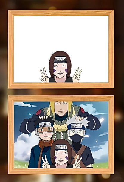 Naruto Rin Minato Team Anime Light Frame Decor