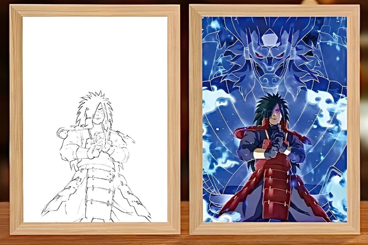 Madara Uchiha Light Box Anime Decor