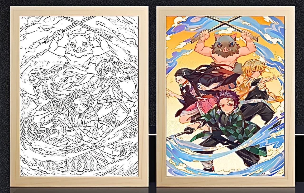 Demon Slayer Corps Light Frame | My Anime Light Box