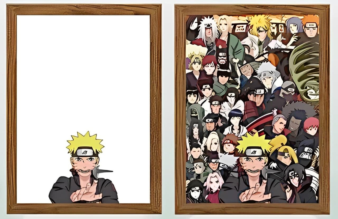 Naruto Family II Light Frame Anime Room Decor