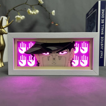Jojova bizarní dobrodružství Jotaro Anime Light Box od Myanimelightbox, zapnutá s lehkým okolním pokojem