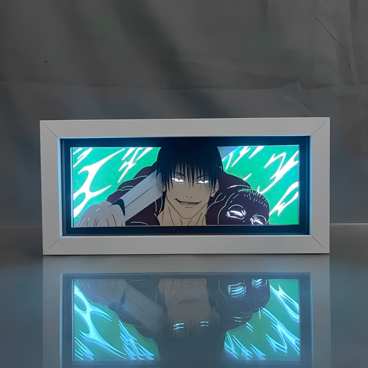 Jujutsu Kaisen Toji Fushiguro Anime Light Box zářící se světlem, světla pokoje viditelná, myanimelight