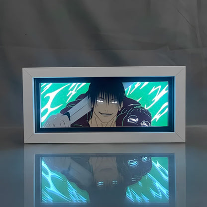 Jujutsu Kaisen Toji Fushiguro Anime Light Box zářící se světlem, světla pokoje viditelná, myanimelight