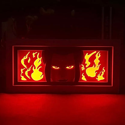 Kotak cahaya anime Azula Azula terakhir oleh Myanimelightbox, bercahaya di bilik gelap, pencahayaan dramatik
