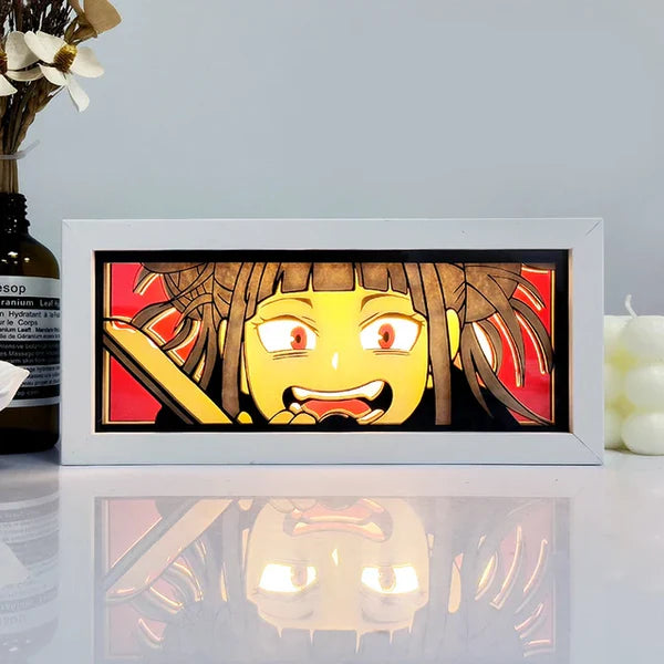 My Hero Academia Toga Anime Light Box by Myanimelightbox ، تم تشغيله مع ضوء الغرفة المحيطة
