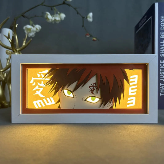 Kotak cahaya anime naruto gara bersinar dengan cahaya, lampu bilik kelihatan, oleh myanimelightbox