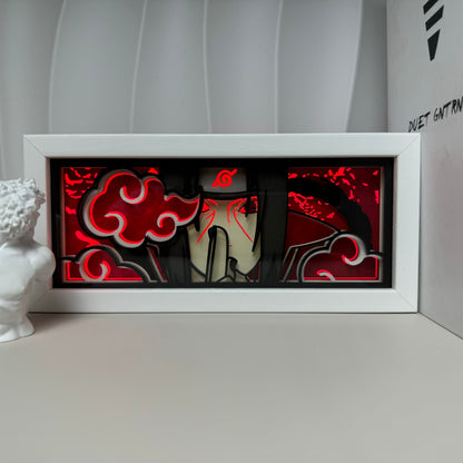 Naruto Itachi Rage Anime Light Box od MyanimelightBox, zapnutý s lehkým okolním pokojem
