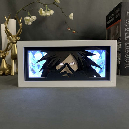 Naruto Madara Susanoo Anime Caixa Luz da MyanimelightBox, brilhando em quarto escuro, iluminação dramática
