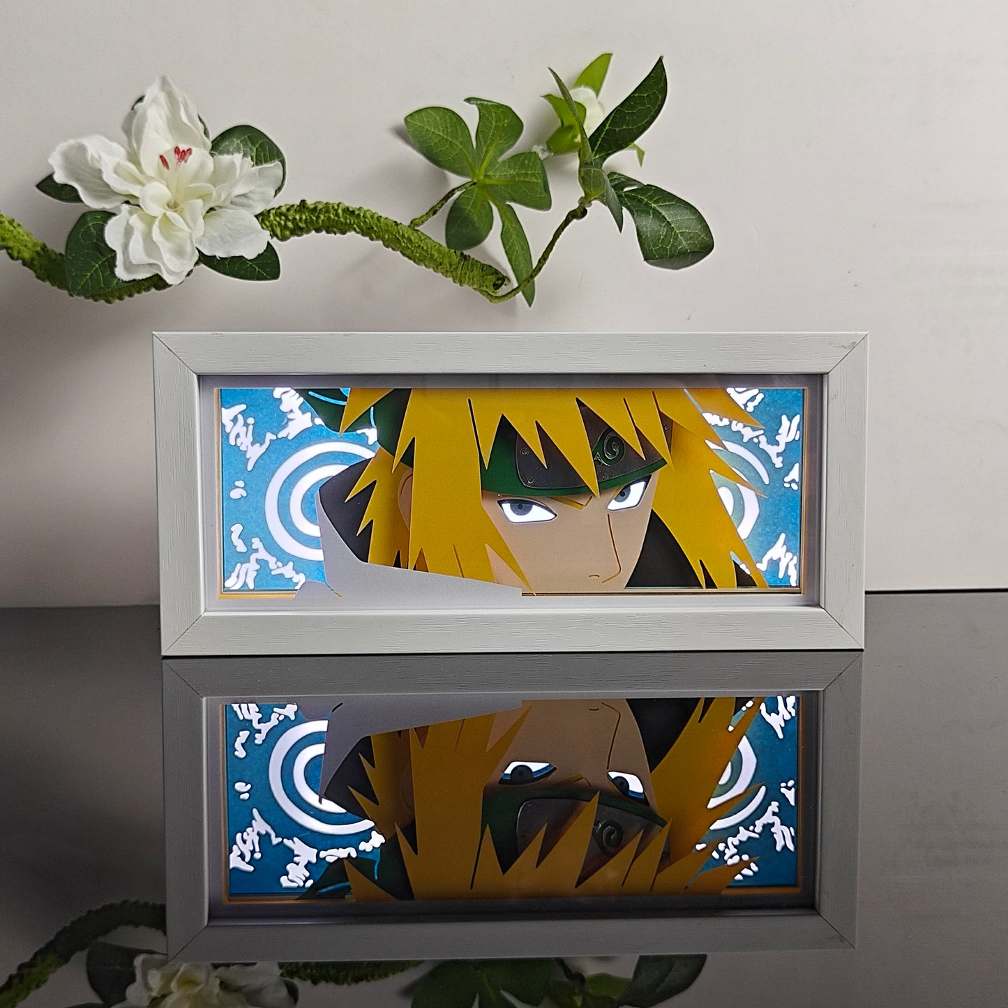 Naruto Minato Anime Light Box zářící se světlem, světla pokoje viditelná, u Myanimelightbox