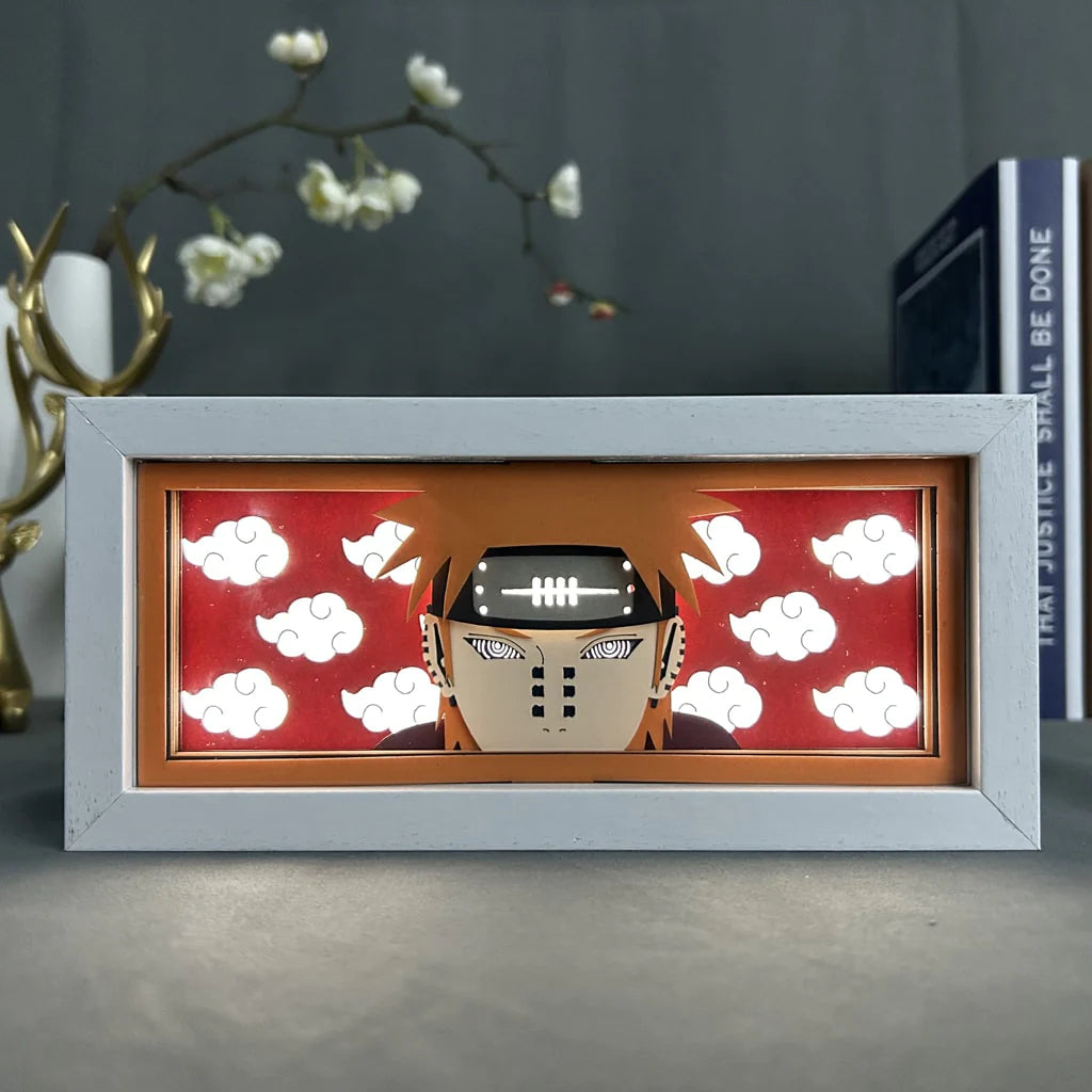 Naruto Pain Anime Light Box par Myanimelightbox, allumé avec une lumière ambiante