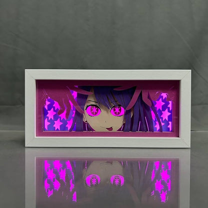 Oshi No Ko Anime Light Box by Myanimelightbox, dihidupkan dengan cahaya bilik ambien
