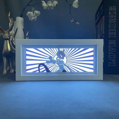 Pokemon Mewtwo Anime Light Box oleh Myanimelightbox, Bergeri di Bilik Gelap, Pencahayaan Dramatik

