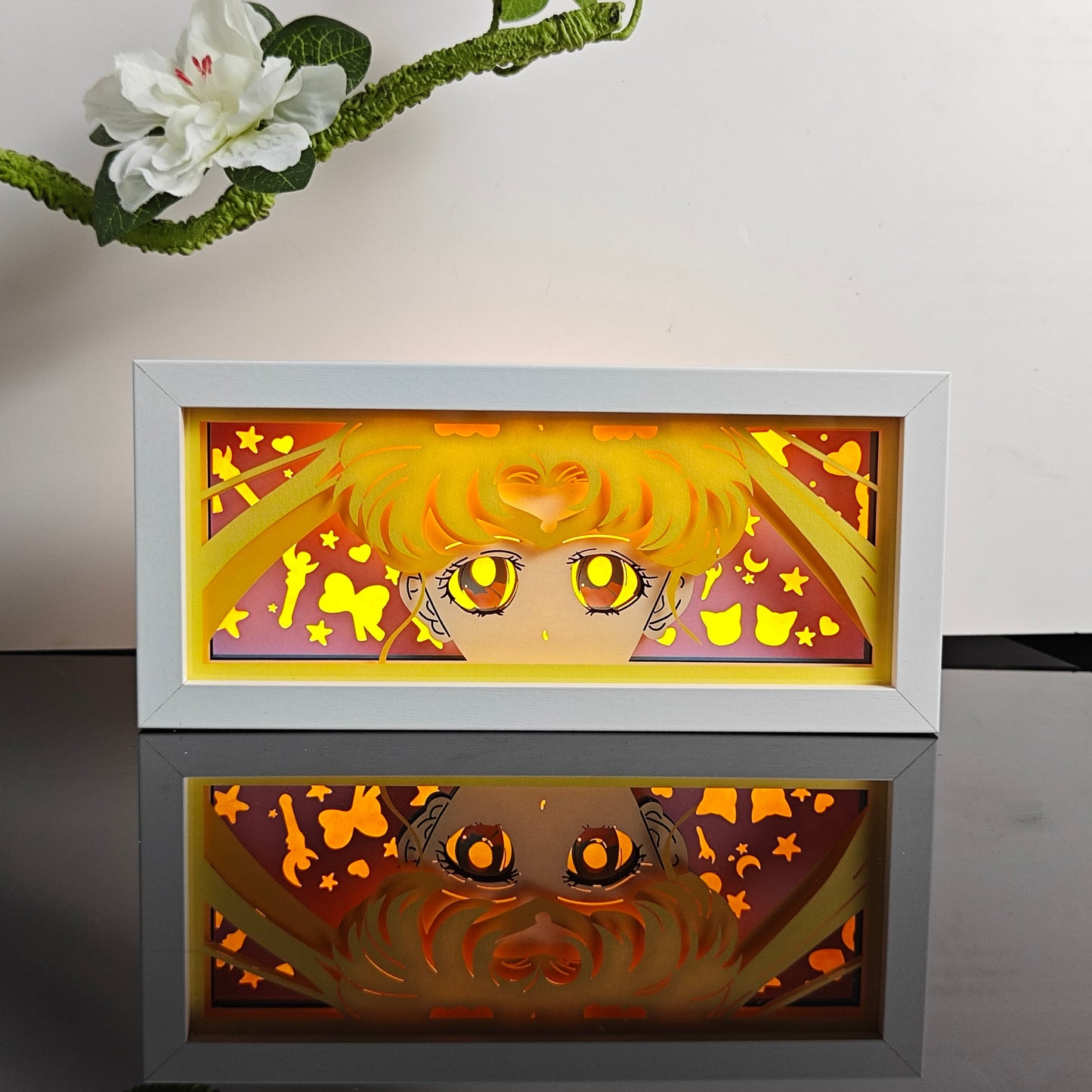 Sailor Moon Healing Anime Light Box bersinar dengan cahaya, lampu bilik kelihatan, oleh Myanimelightbox

