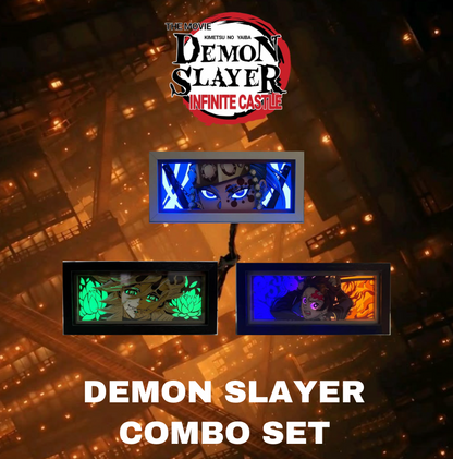 Подарочный набор аниме «Demon Slayer» – набор из 3 светодиодных лайтбоксов