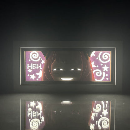 Spy x rodina Anya Forger Anime Light Box od Myanimelightbox, zářící v temné místnosti, dramatické osvětlení
