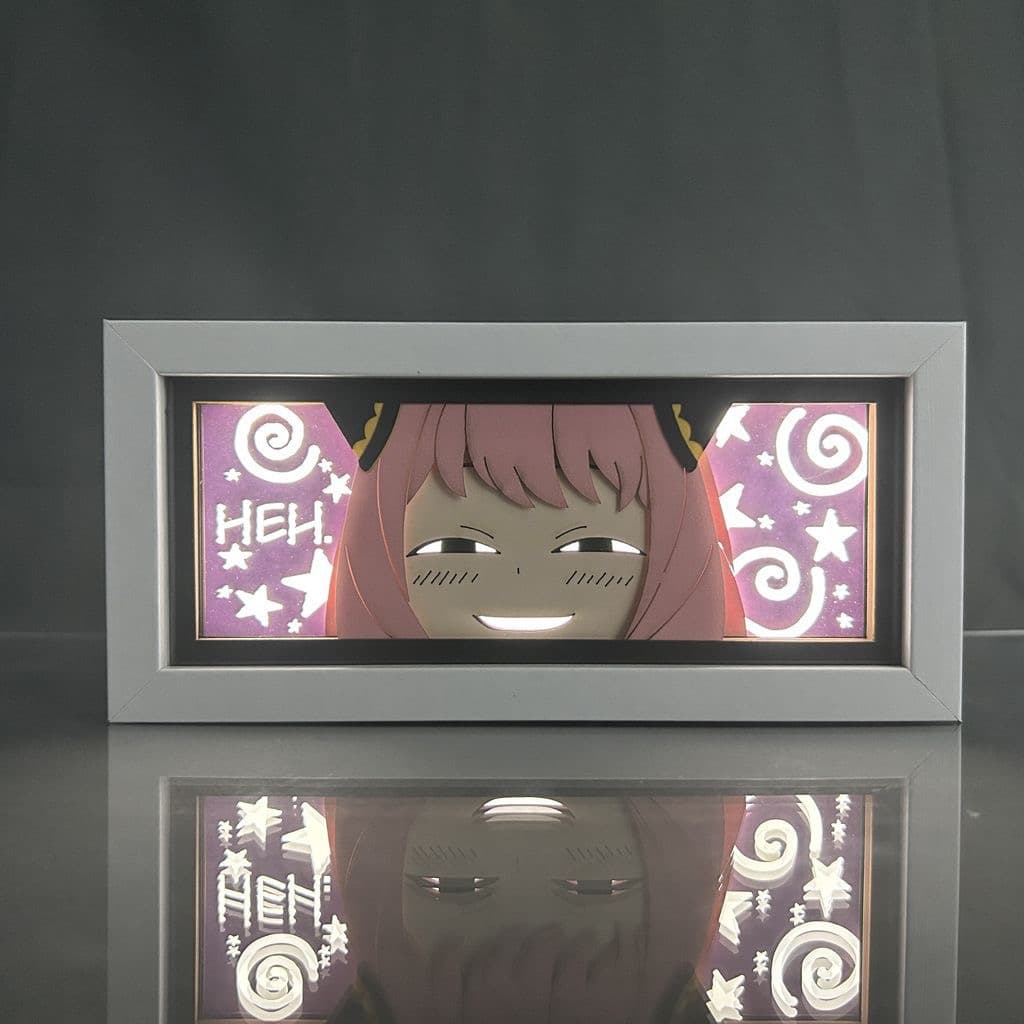 Spy x rodina Anya Forger Anime Light Box zářící se světlem, světla pokoje viditelná, myanimelightbox
