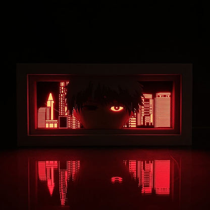 Tokyo Ghoul Kaneki Ken Anime Light Box by Myanimelightbox, bercahaya di bilik gelap, pencahayaan dramatik