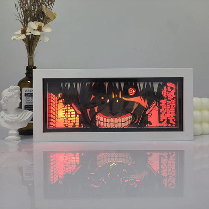 Tokyo Ghoul Ken Kaneki Rage Anime Light Box bercahaya dengan cahaya, lampu bilik kelihatan, oleh Myanimelightbox