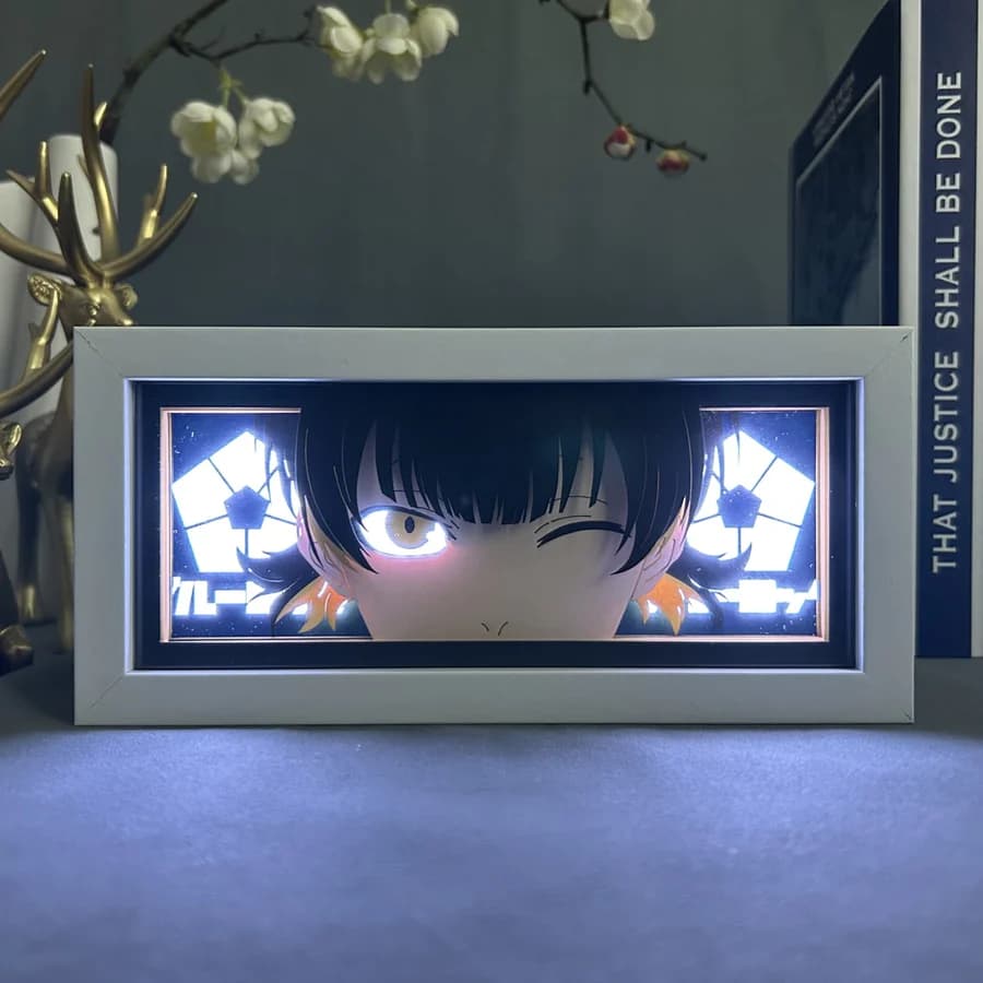 Universal Warriors Bachira Anime Light Box bercahaya dengan cahaya, lampu bilik kelihatan, oleh Myanimelightbox