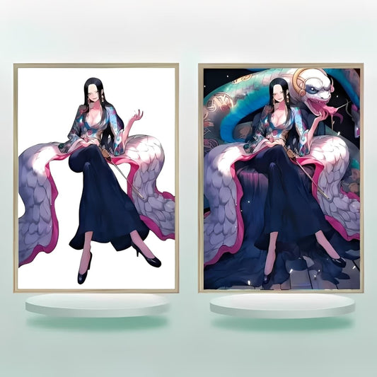 Boa Hancock Anime-Lichtrahmen-Dekoration – One Piece leuchtendes LED-Kunstpanel Version 1